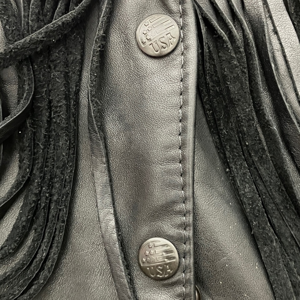 Harley Davidson, black Leather Vest - Picture 13 of 13